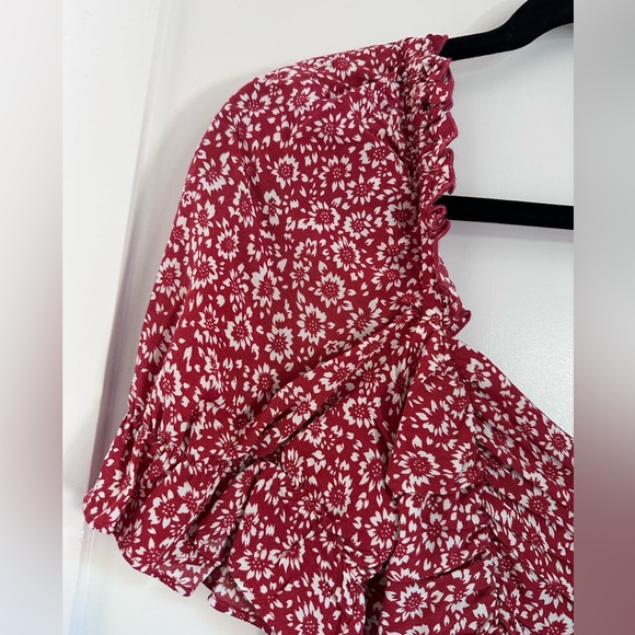 Auguste Floral Rouched Chest and Dainty Puff Sleeve Midi Dress - Picture 6 of 6